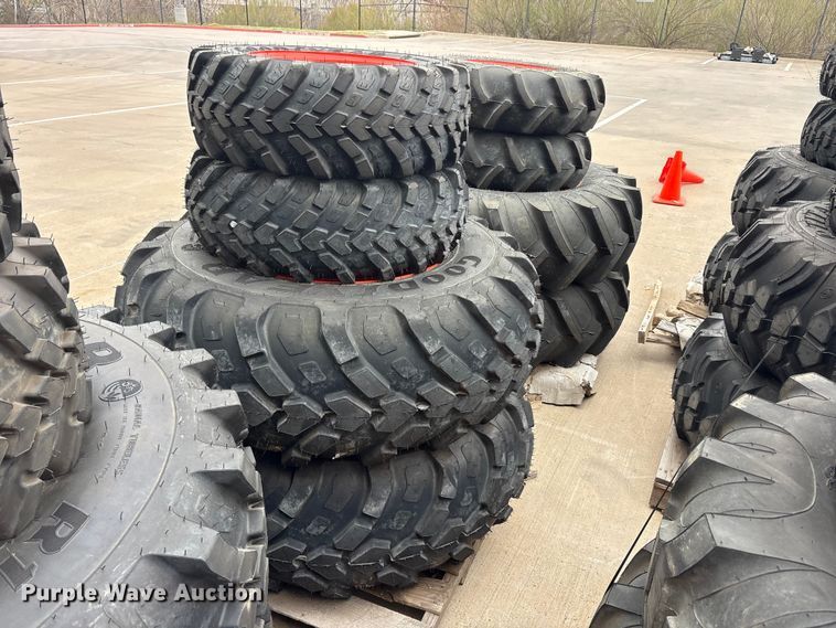 image for item EU0327 (4) Goodyear tractor tires and wheels