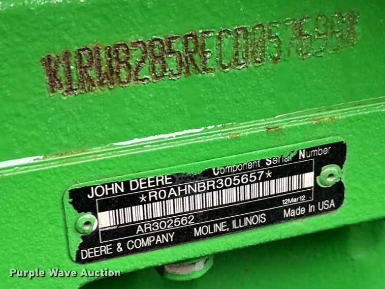 image for item FB6966 2012 John Deere 8285R MFWD tractor