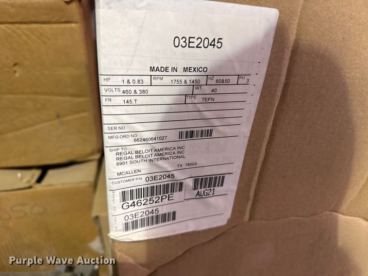 image for item FB6991 Approximately (50) pivot irrigation electric motors