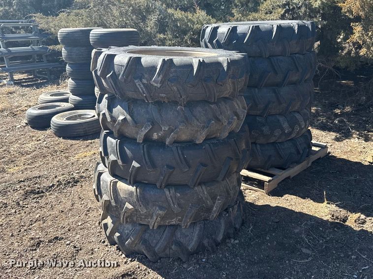 image for item FB7032 (8) 11-24.5 tires and wheels