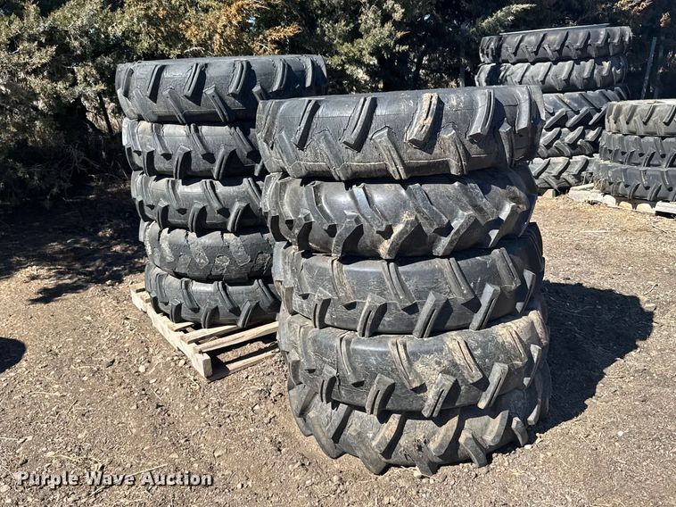image for item FB7032 (8) 11-24.5 tires and wheels