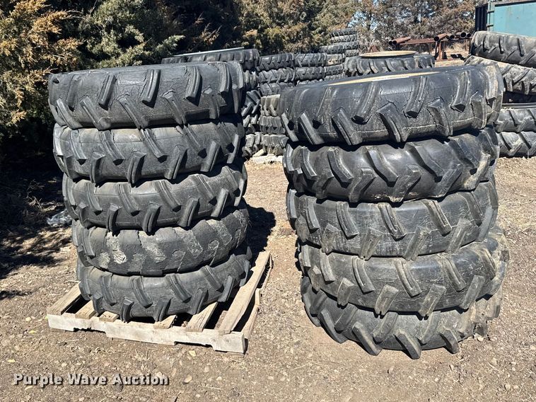 image for item FB7032 (8) 11-24.5 tires and wheels
