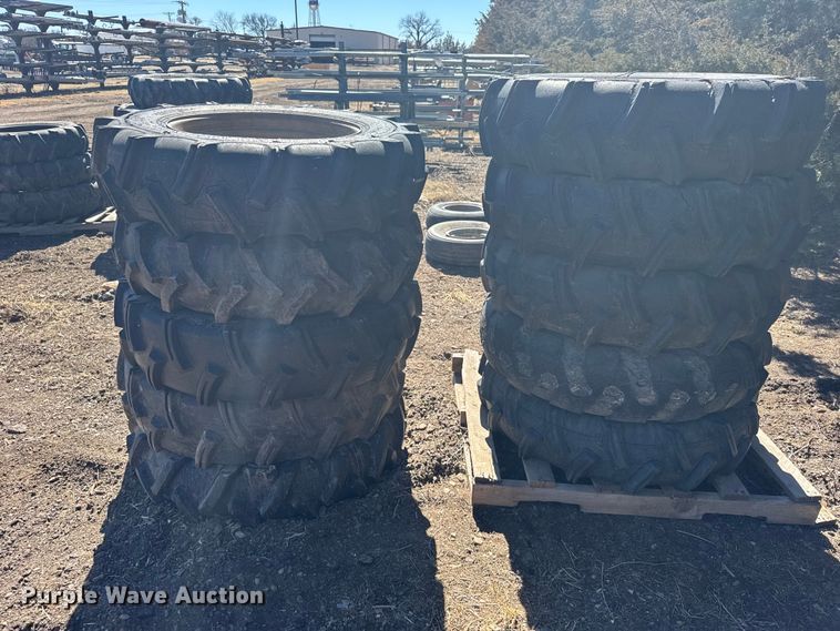 image for item FB7032 (8) 11-24.5 tires and wheels