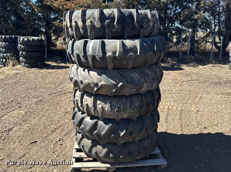 image for item FB7039 (6) 11.2-24 tires and wheels