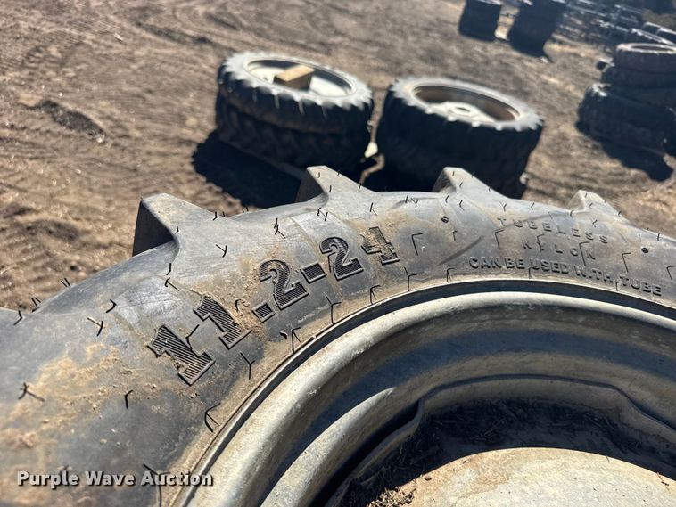 image for item FB7039 (6) 11.2-24 tires and wheels