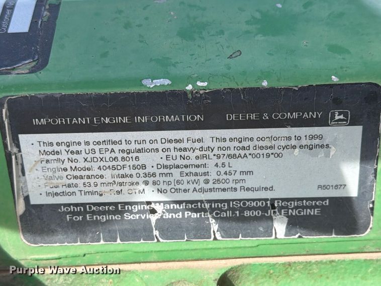 image for item NE9846 John Deere 4045DF150B engine