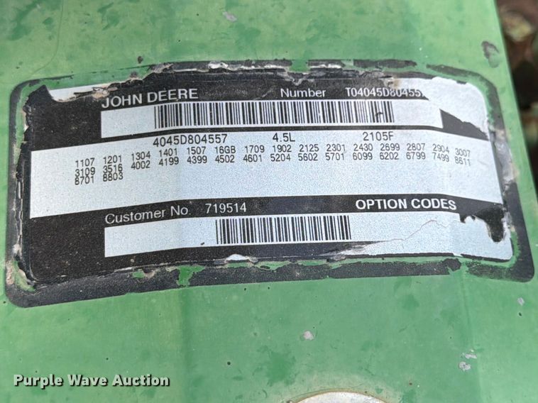 image for item NE9846 John Deere 4045DF150B engine