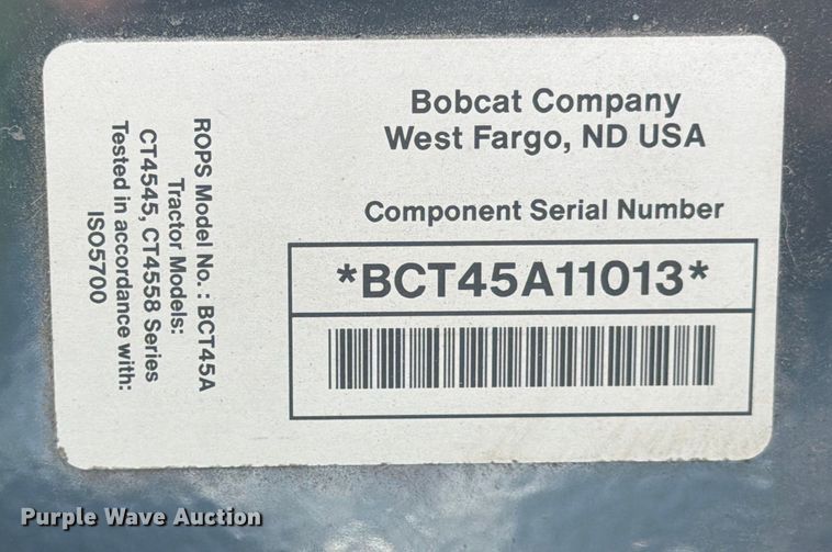 image for item YA1999 Bobcat CT4558 MFWD tractor