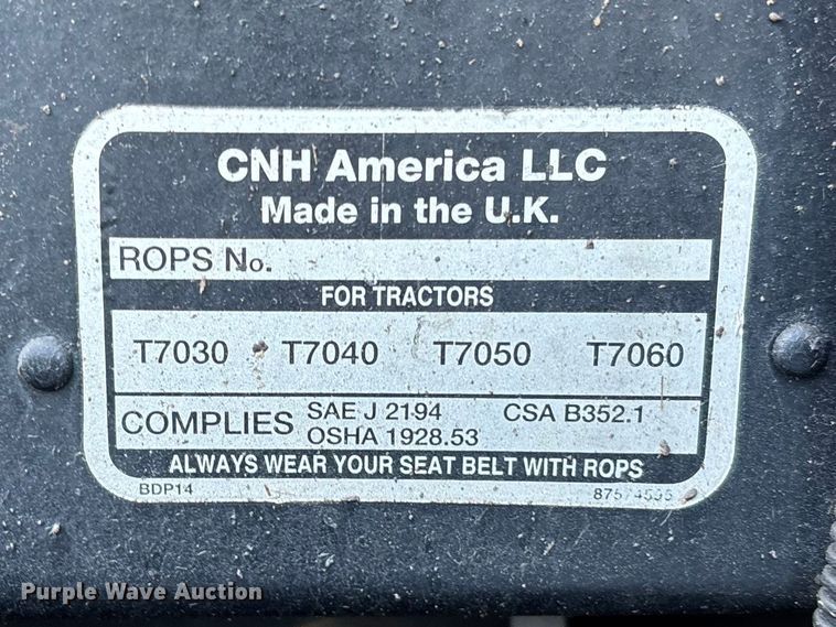 image for item YA2614 2007 New Holland T7060 MFWD tractor
