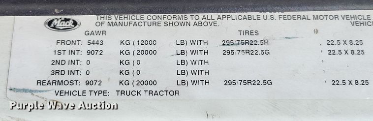 image for item BI9759 2014 Mack CXU semi truck