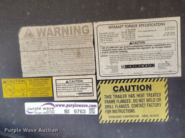 image for item BI9763 2006 Transcraft SF-650H S2 flatbed trailer