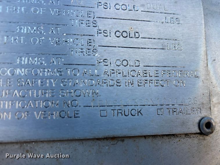 image for item DT0040 1992 Polar tank trailer