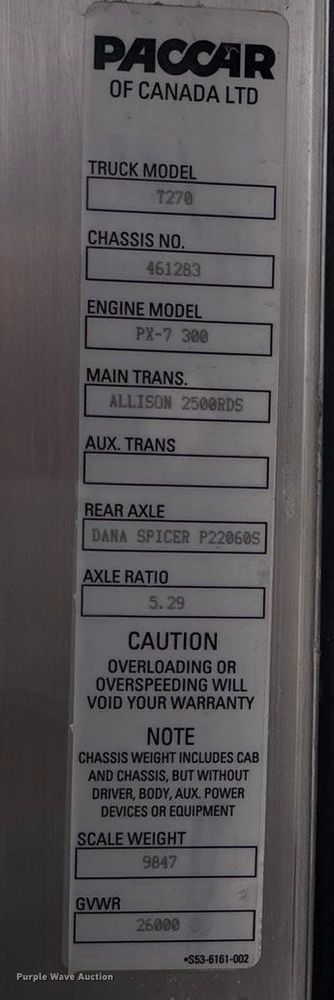 image for item EA4449 2021 Kenworth T270 box truck