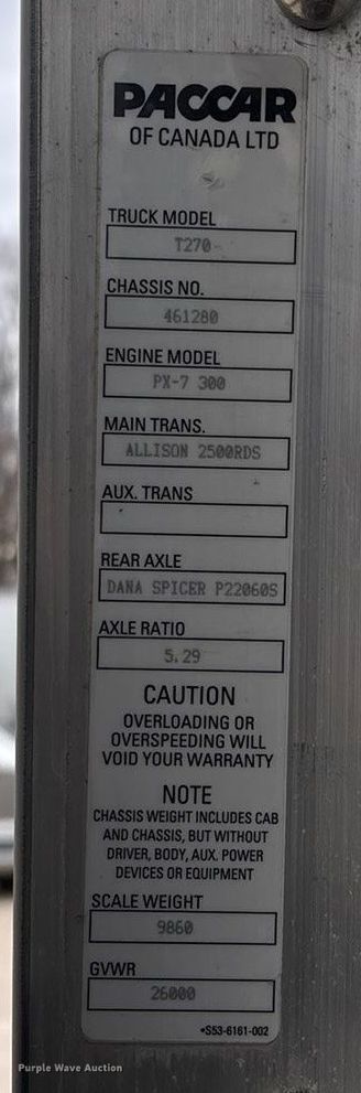 image for item EA4451 2021 Kenworth T270 box truck