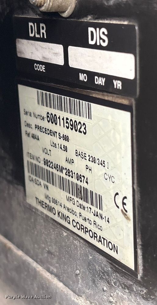 image for item EA7222 2015 Utility refrigerated van trailer