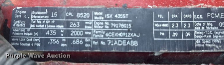 image for item EG1745 2007 International 9900i semi truck