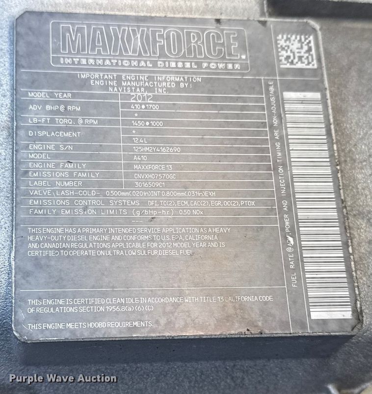 image for item EG2139 2013 International 8600 semi truck