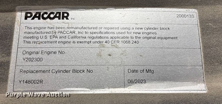 image for item EI5722 Paccar MX-13 engine