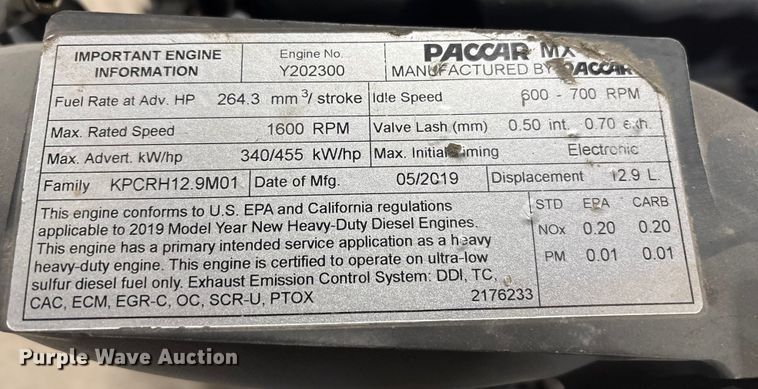 image for item EI5722 Paccar MX-13 engine