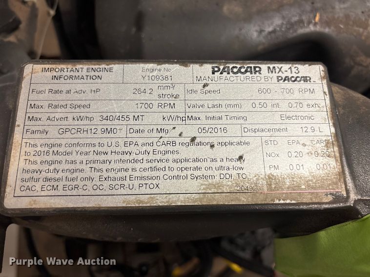 image for item EI5762 Paccar MX-13 engine