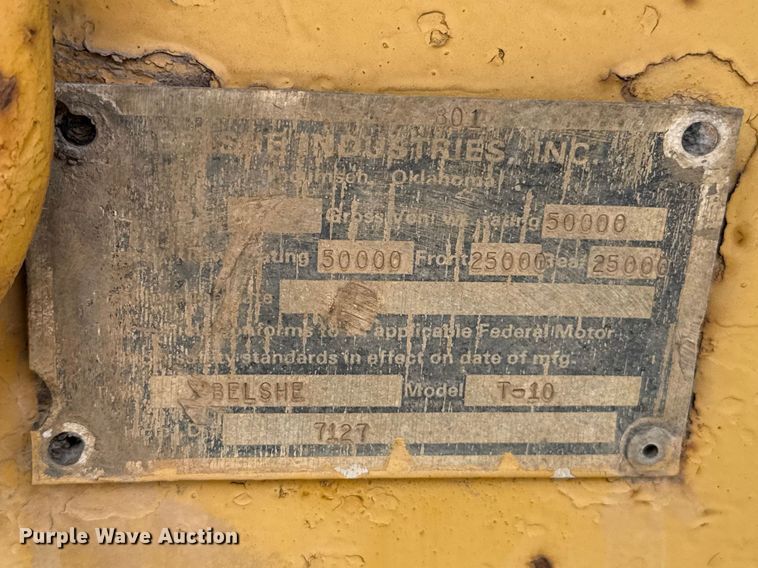 image for item ES5965 1978 Belshe T-10 drop deck trailer