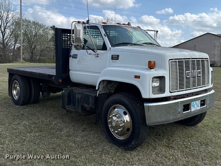 image for item ES5966 2000 GMC C7500 flatbed truck