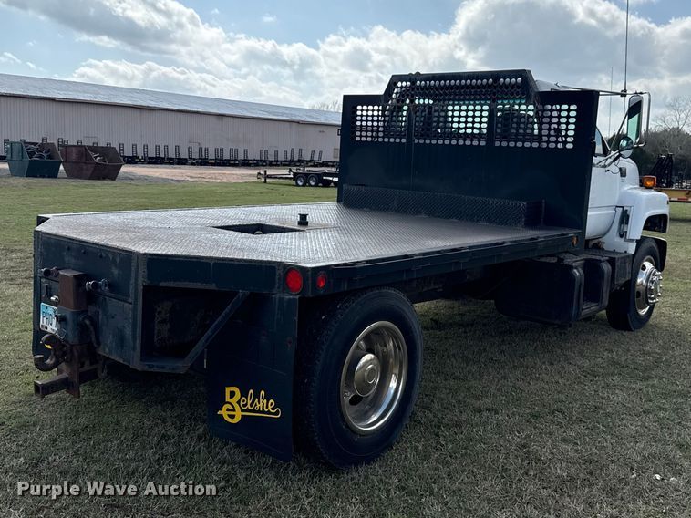 image for item ES5966 2000 GMC C7500 flatbed truck