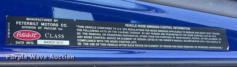 image for item ES8630 2016 Peterbilt 579 semi truck