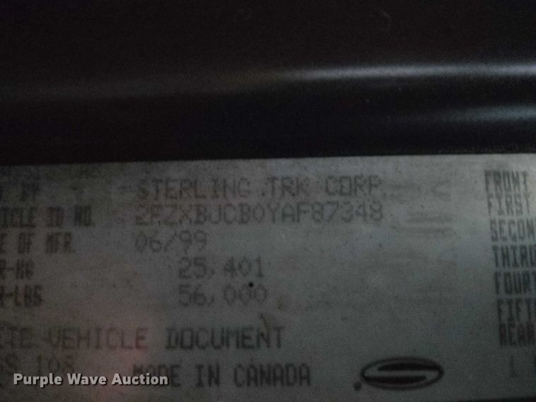 image for item ET1412 2000 Sterling L-Line dump truck