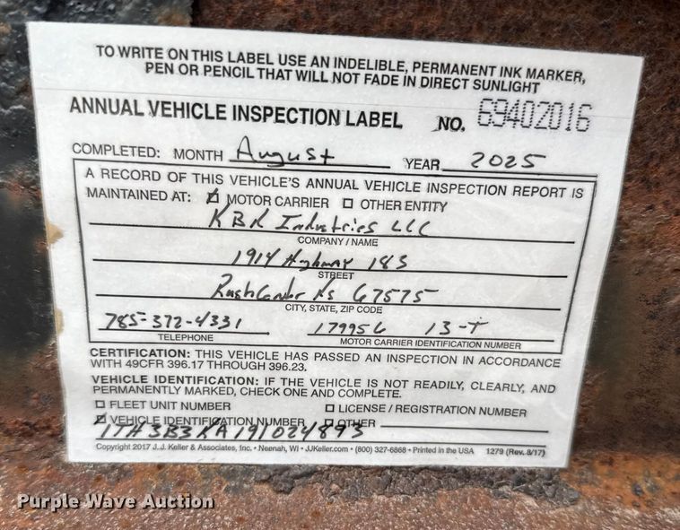 image for item FB0812 2009 Hillsboro Industries flatbed trailer