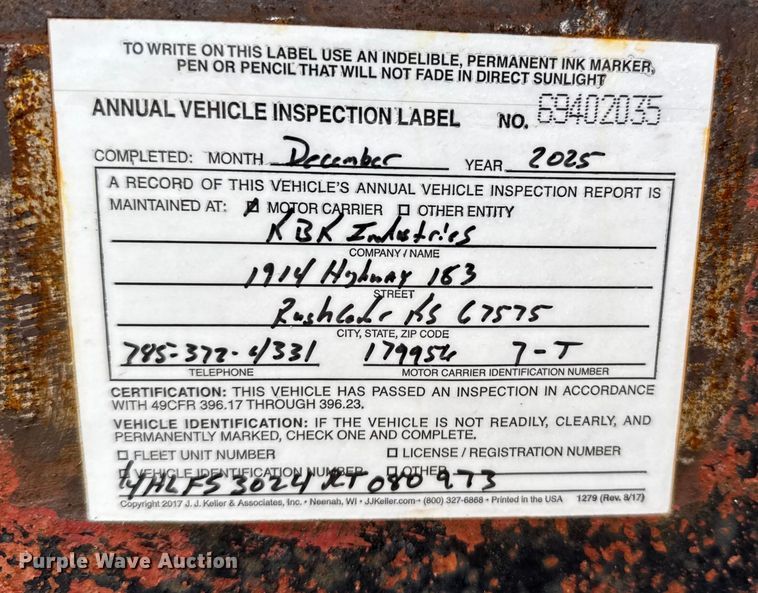 image for item FB0813 1994 Gold Star equipment trailer