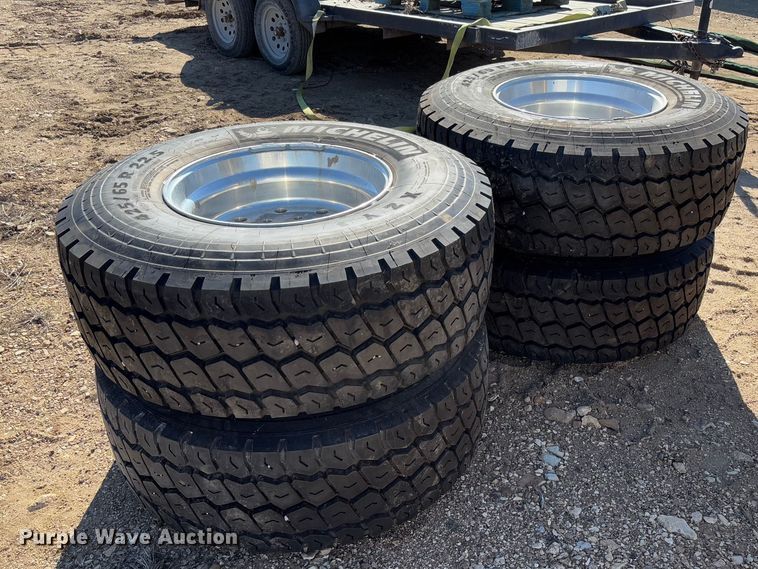 image for item FB3146 (4) Michelin 425/65R22.5 tires and wheels