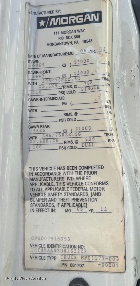 image for item FB7966 2013 International 4300 box truck