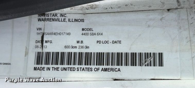 image for item FB7967 2014 International 4300 box truck