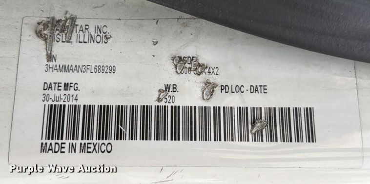 image for item FB7968 2015 International 4300 box truck