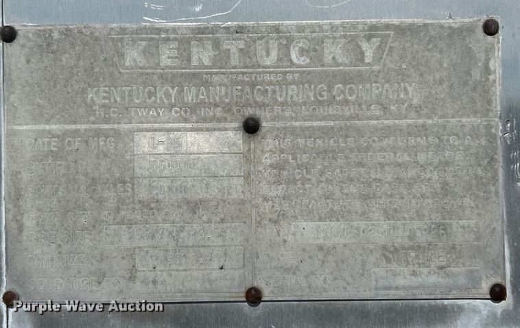 image for item FC5018 1996 Kentucky dry van trailer