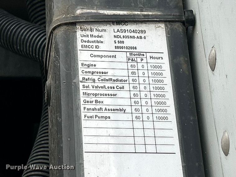 image for item FC5131 2009 Utility refrigerated van trailer