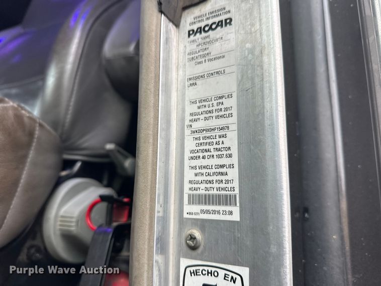 image for item FK1718 2017 Kenworth T8 Series semi truck