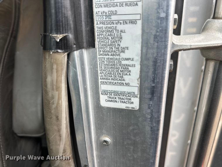 image for item FK1719 2017 Kenworth T800 semi truck