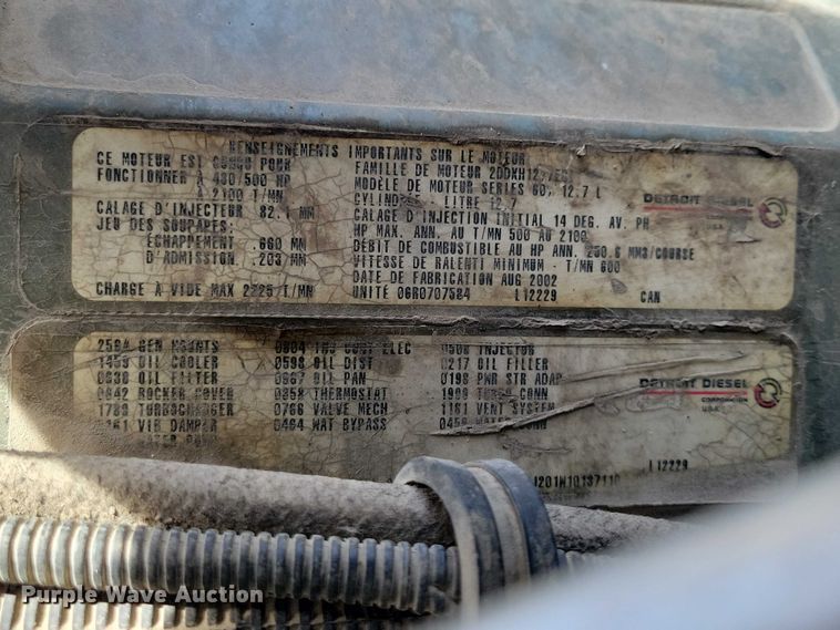 image for item NK9837 2003 Kenworth T2000 semi truck