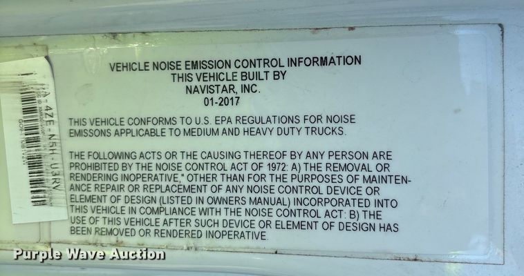 image for item YA1939 2018 International MA025 box truck