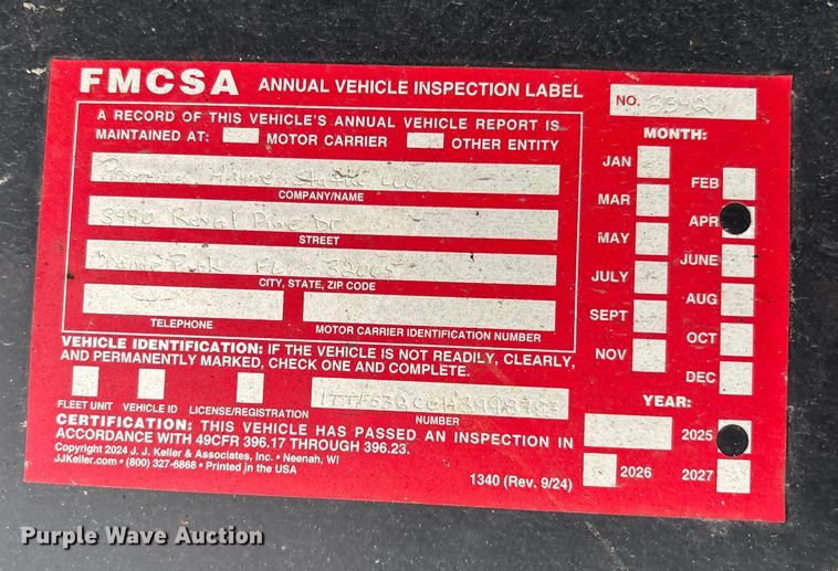 image for item YA2217 2017 Transcraft flatbed trailer