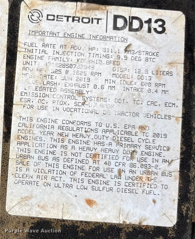 image for item YA2227 2020 Freightliner 114SD crane truck