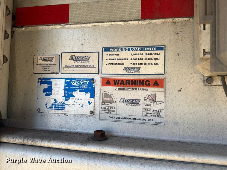 image for item YA2467 2022 Extreme Trailers side curtain trailer