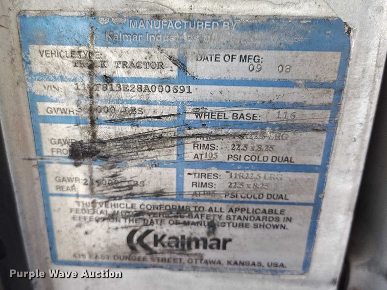 image for item YA2489 2008 Kalmar Ottawa yard truck