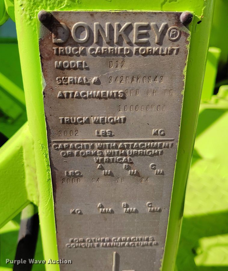 image for item BI9767 Donkey D12 forklift