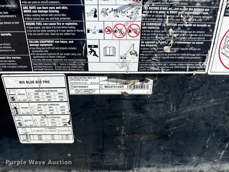 image for item DO8474 Miller Big Blue 600 Pro welder