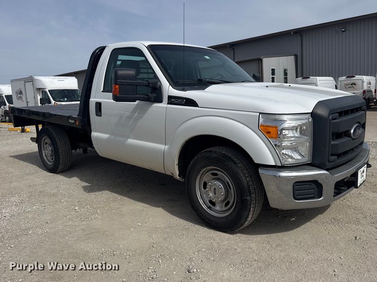 image for item DQ4347 2012 Ford F250 Super Duty XL flatbed pickup truck