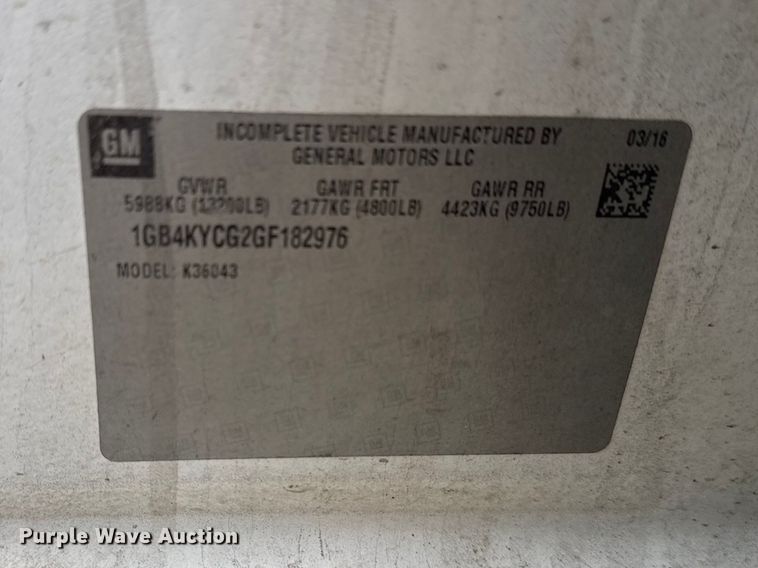 image for item DQ4364 2016 Chevrolet Silverado 3500HD Crew Cab flatbed pickup truck