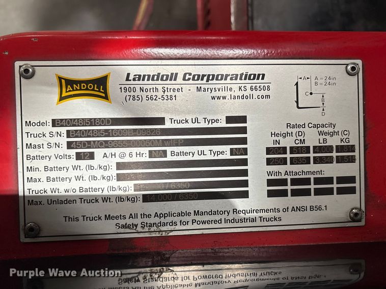 image for item DT2857 2016 Bendi B40IC forklift